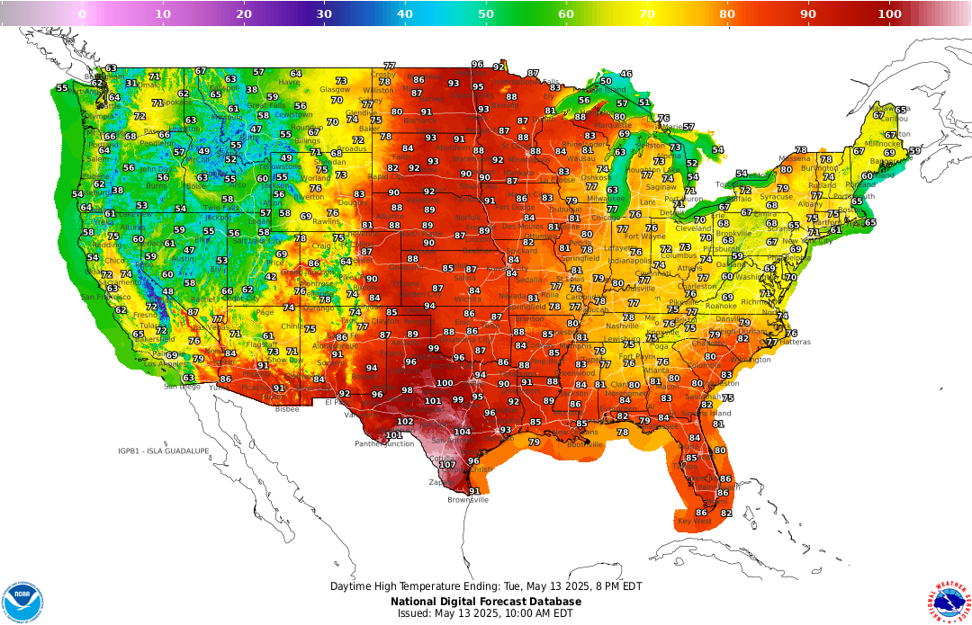 May heat wave, central US heat wave, Texas heat, northern Plains heat, record high temperatures, wildfires, heat stress, heat-related illness, heat safety, Minnesota wildfires, Rio Grande Valley heat, Montana snow, Wyoming snow, mountain snow, western US weather, weather forecast, AccuWeather, National Weather Service
