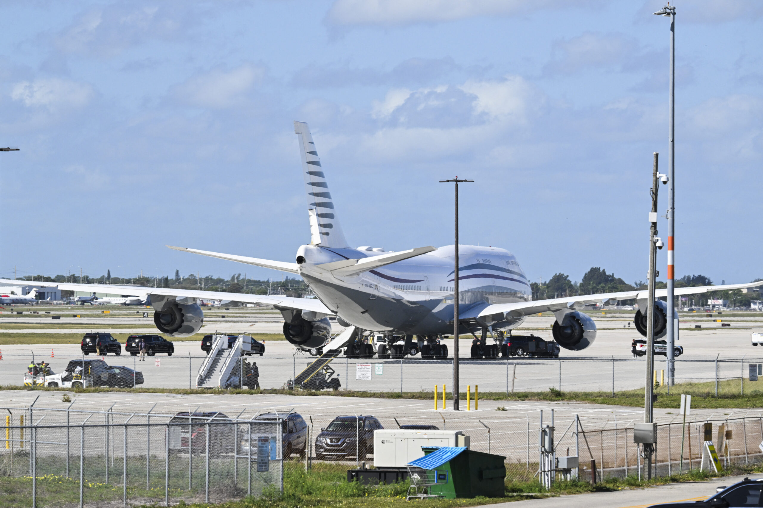 Trump, Qatar, Boeing 747-8, Air Force One, gift, emoluments clause, Foreign Gifts and Decorations Act, ethics, conflict of interest, corruption, presidential library, foreign influence, political donation, Sen. Ed Markey, Sen. Shelley Moore Capito, Rep. Jamie Raskin, quid pro quo, Trump Organization, luxury golf resort, diplomacy, foreign gifts, national archives.
